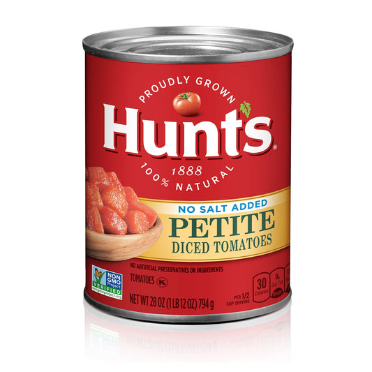 Hunt's No Salt Petite Diced Tomatoes; 28 Ounces; 12 Per Case