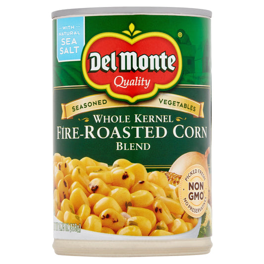 Del Monte Whole Kernal Fire Roasted Corn Blend; 14.75 Ounces; 12 Per Case