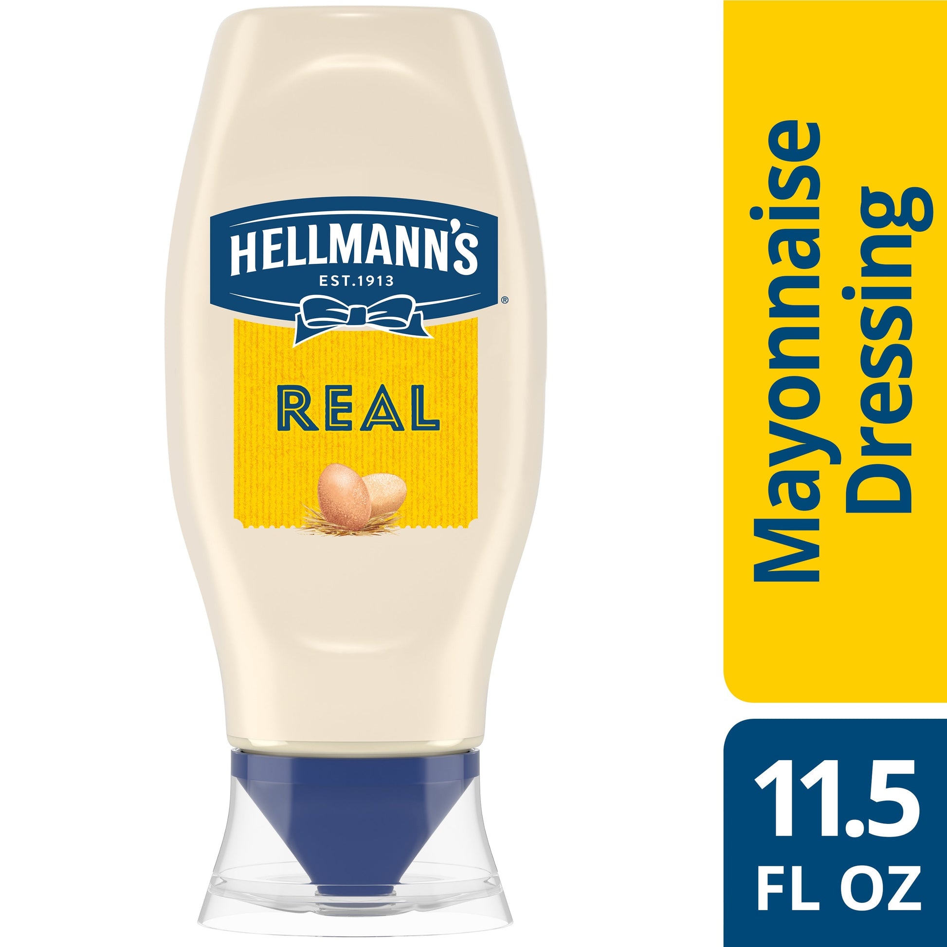 Hellmann's Real Mayonnaise Bottle; 11.5 Fluid Ounce; 12 Per Case - High Mart Wholesale