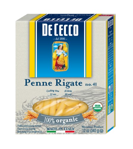 De Cecco No. 41 100% Organic Penne Rigate; 0.75 Pounds; 12 Per Case