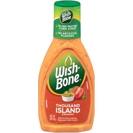 Wish-Bone Thousand Island Dressing Bottle; 8 Fluid Ounce; 12 Per Case