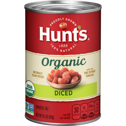 Hunt's Organic Diced Tomatoes; 14.5 Ounces; 12 Per Case