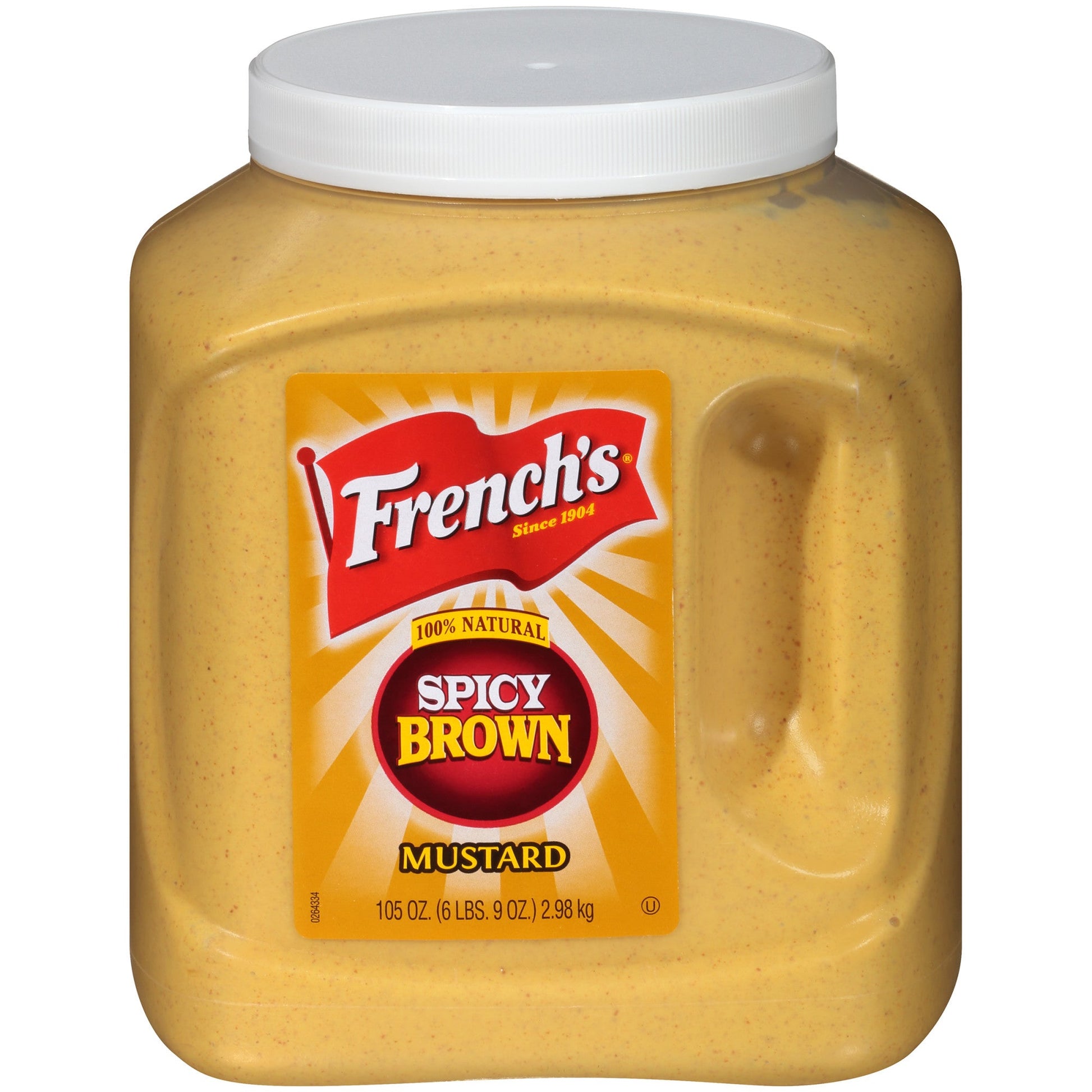 French's 100% Natural Spicy Brown Mustard Bulk; 105 Ounce; 4 Per Case - High Mart Wholesale