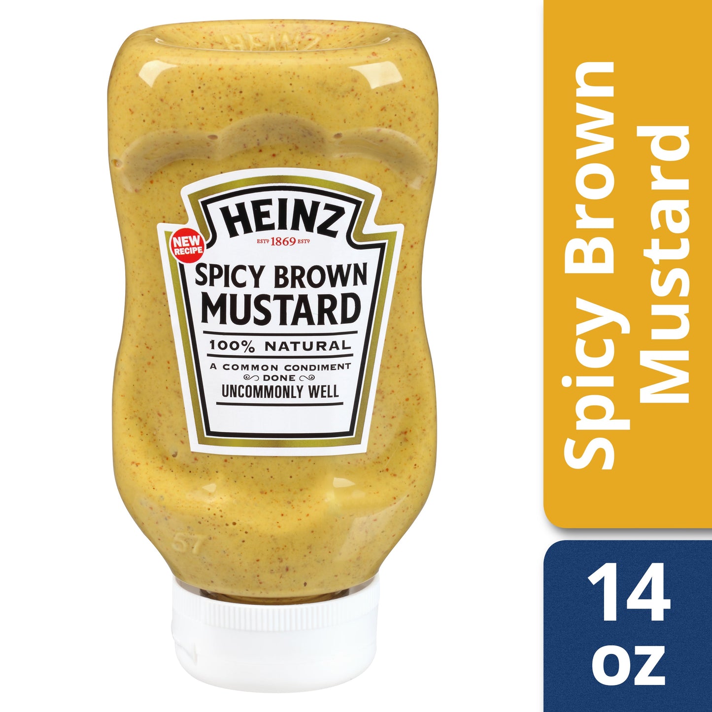 Heinz Easy Squeeze Spicy Brown Mustard Bottle; 14 Ounce; 6 Per Case