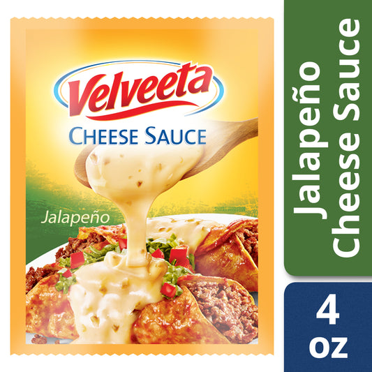 Velveeta Jalapeno Cheese Sauce Pouch Caddies; 4 Ounces; 6 Per Box; 4 Per Case