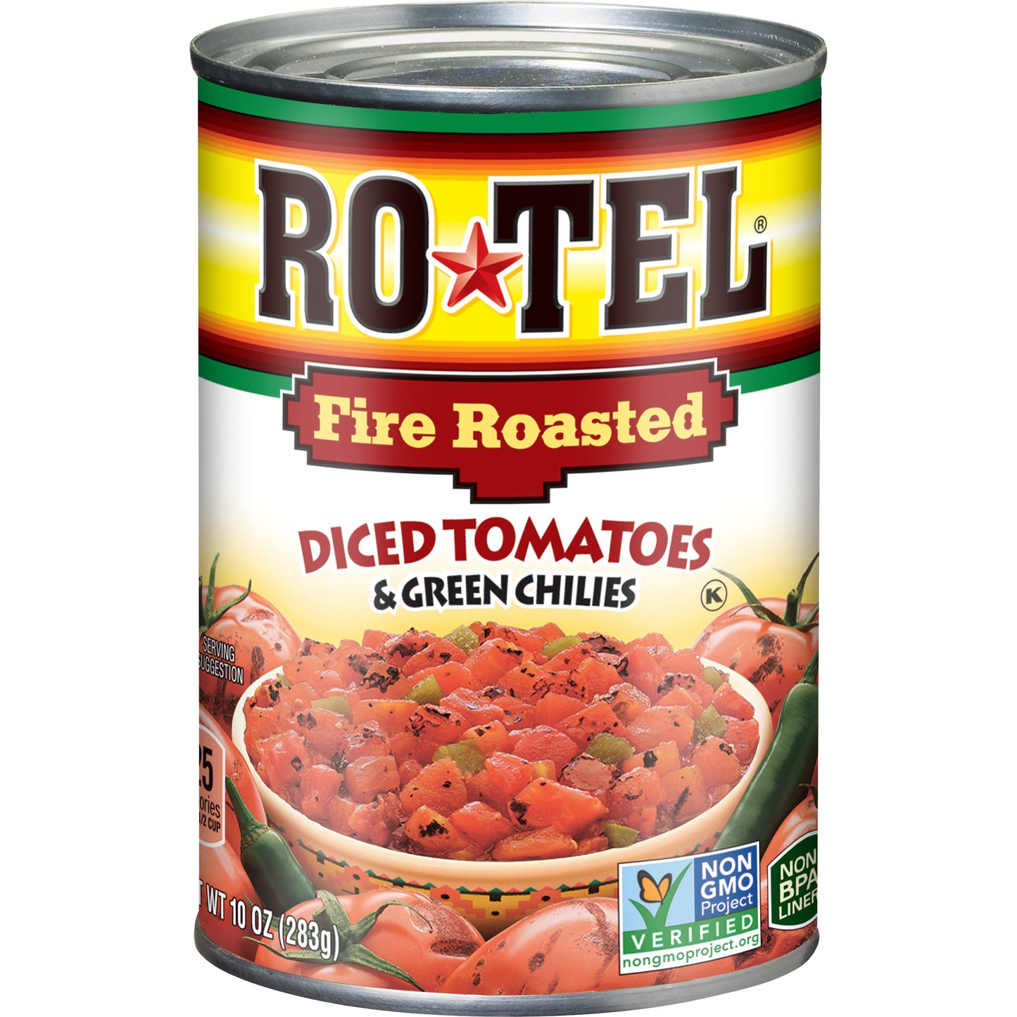 Ro Tel Fire Roasted Diced Tomatoes And Green Chilies; 10 Ounces; 12 Per Case - High Mart Wholesale
