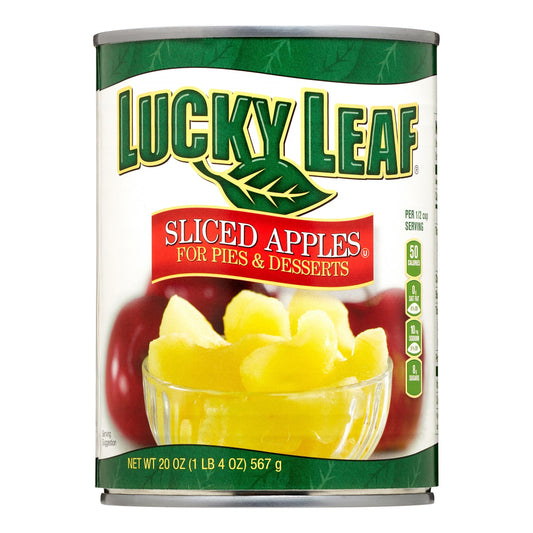 Lucky Leaf Apple Sliced Apple In Water; 20 Ounces; 12 Per Case