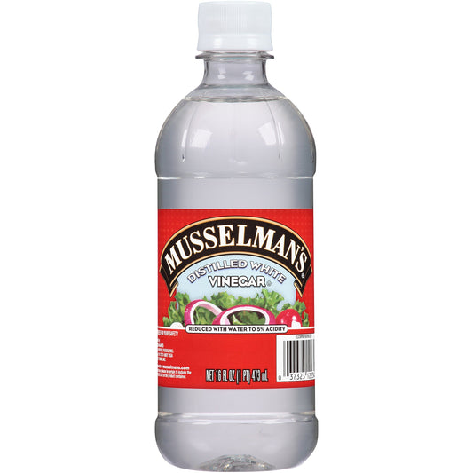 Musselman's Distilled White Vinegar Bottle; 16 Fluid Ounce; 12 Per Case