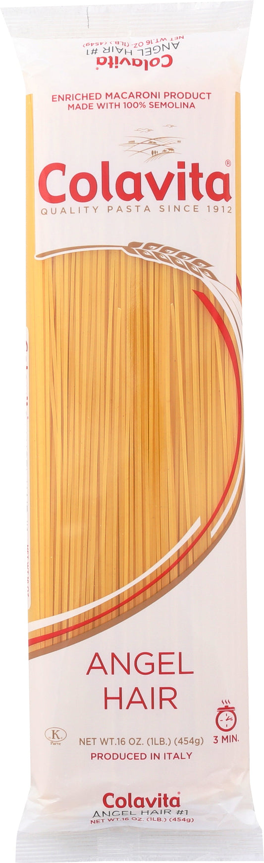 Colavita Pasta Capellini Angel Hair; 1 Pounds; 20 Per Case