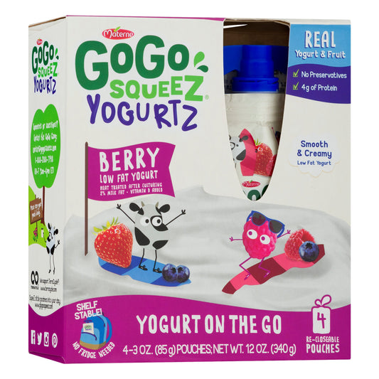 Materne Yogurt Squeeze Berry; 12 Ounces; 12 Per Case - High Mart Wholesale