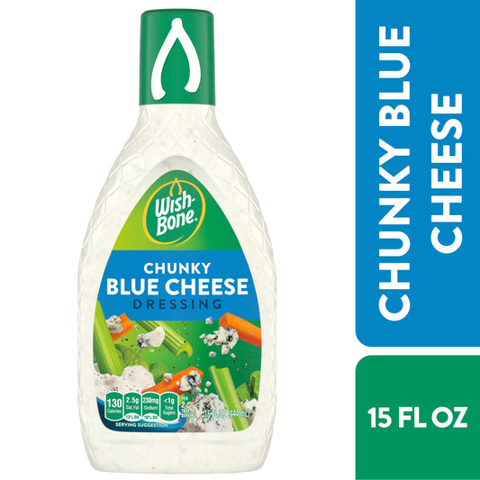 Wish-Bone Chunky Bleu Cheese Dressing Bottle; 15 Fluid Ounce; 6 Per Case