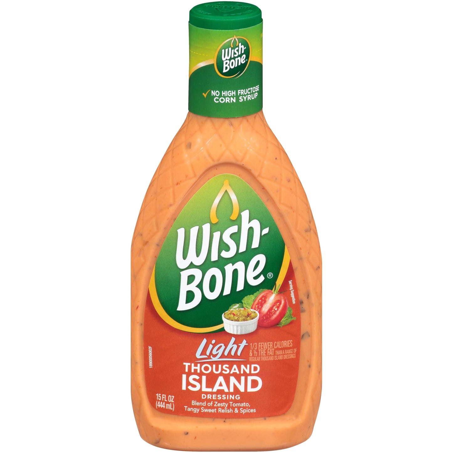 Wish-Bone Light Thousand Island Dressing Bottle; 15 Fluid Ounce; 6 Per Case