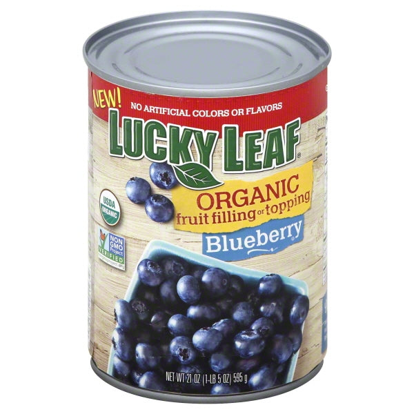 Lucky Leaf Organic Blueberry Filling; 21 Ounces; 8 Per Case