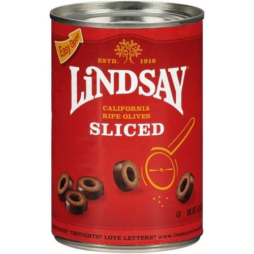 Lindsay Sliced Tray Domestic Olives Canned; 6.5 Ounce; 12 Per Case - High Mart Wholesale