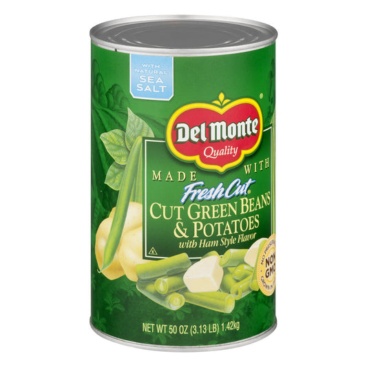 Del Monte Cut Green Beans With Potatoes; 50 Ounces; 6 Per Case