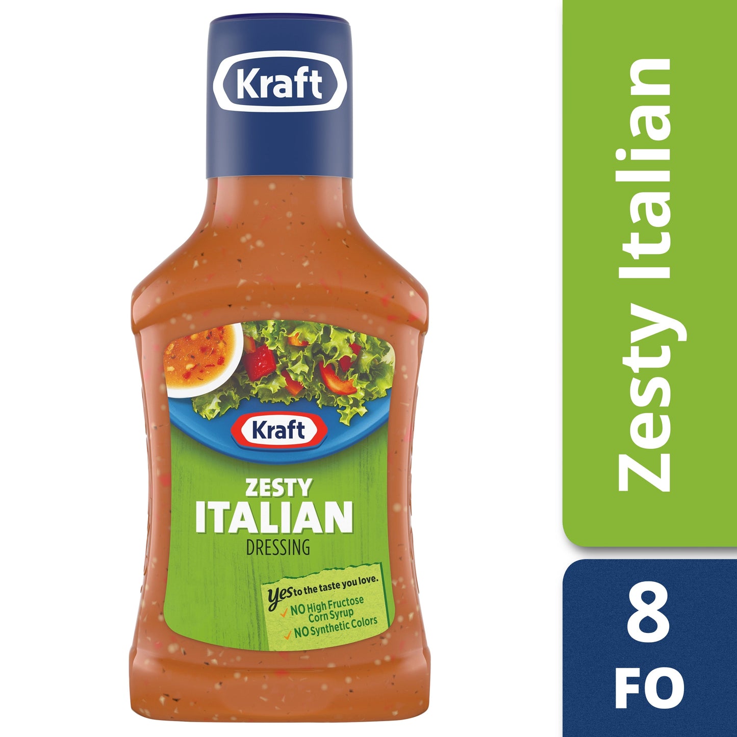 Kraft Italian 8 Fluid Ounce Dressing Bottle; 8 Fluid Ounce; 9 Per Case