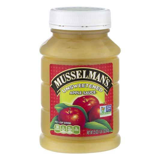 Musselman's Applesauce Narrow Base No Sweetner; 23 Ounces; 12 Per Case