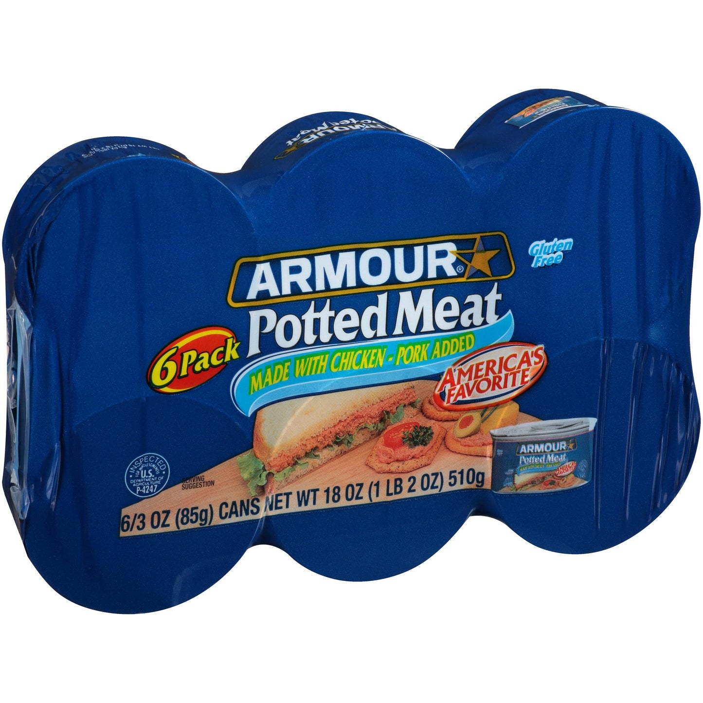 Armour Meat Potted 3 Ounce; 18 Ounce; 8 Per Case