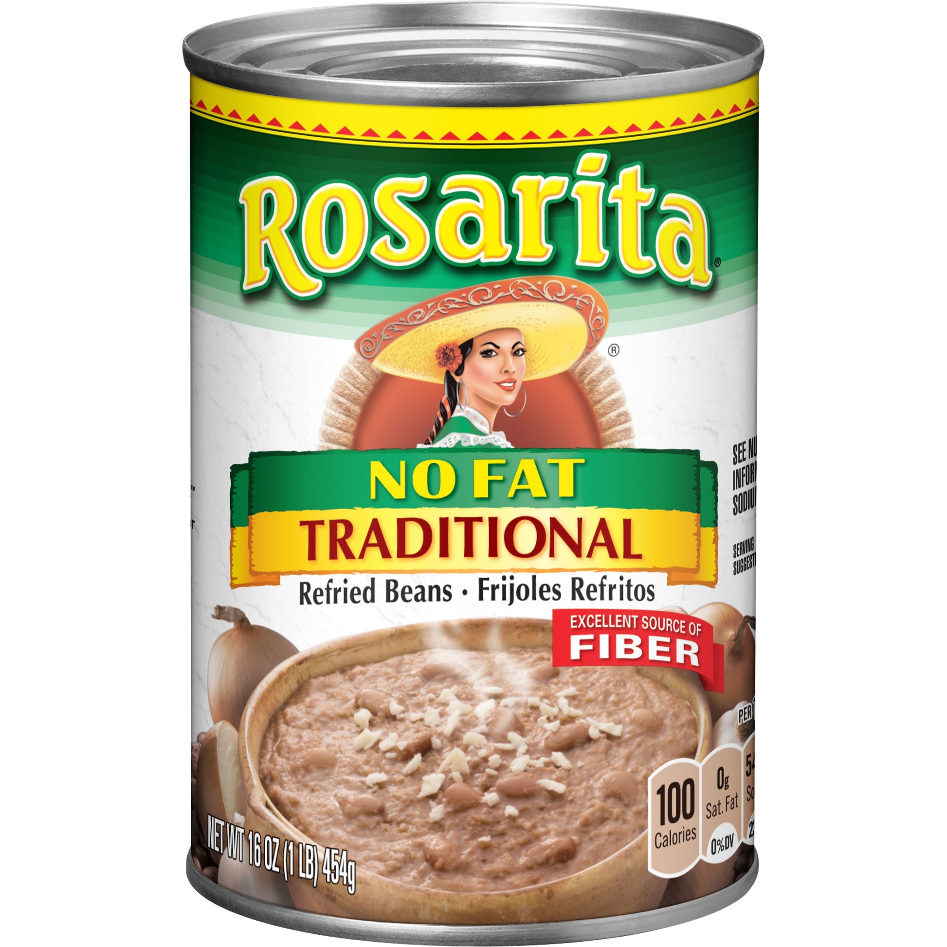 Rosarita Refried Beans No Fat; 16 Ounce; 24 Per Case - High Mart Wholesale