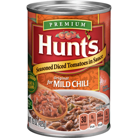 Hunt's Sauce Hunts Seasoned Diced Tomato; 15 Ounces; 12 Per Case