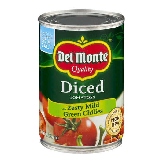 Del Monte Tomato Diced Green Chili; 14.5 Ounces; 12 Per Case