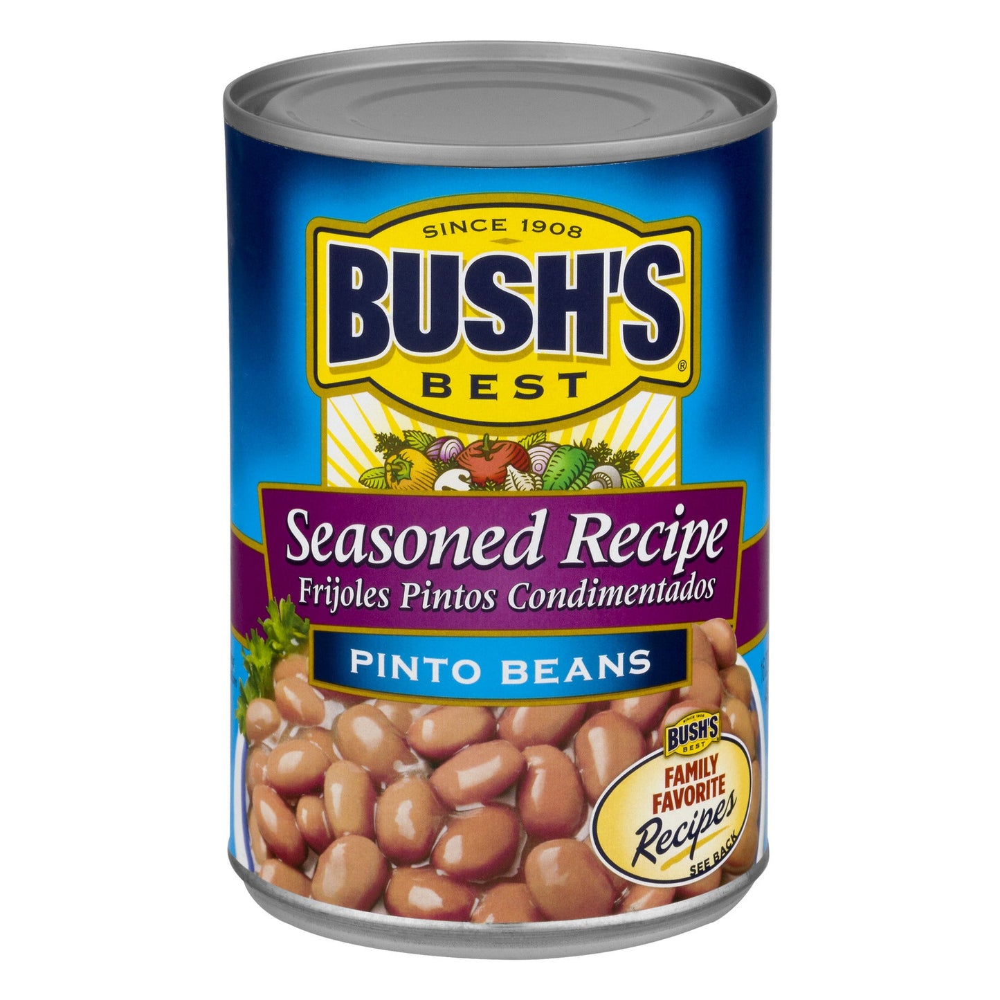 Bush's Best Seasoned Recipe Pinto Beans; 16 Ounces; 12 Per Case