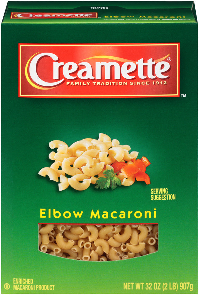 Creamette Pasta Elbow Macaroni; 32 Ounces; 12 Per Case