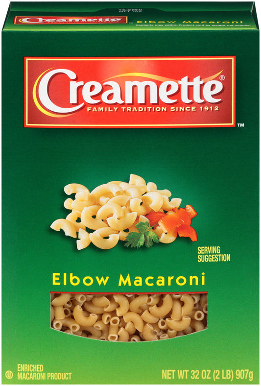 Creamette Pasta Elbow Macaroni; 32 Ounces; 12 Per Case