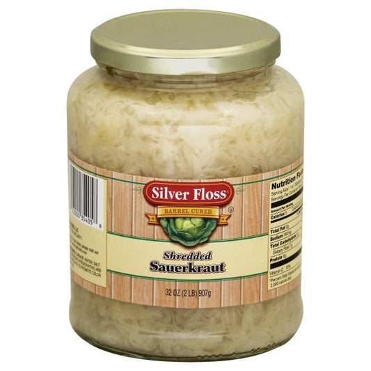 Silver Floss Sauerkraut Shredded Glass; 32 Ounce; 12 Per Case