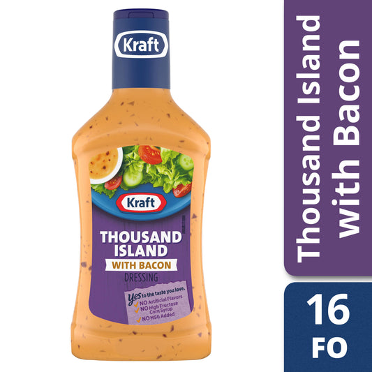 Kraft Thousand Island And Bacon Dressing Bottle; 16 Fluid Ounce; 6 Per Case