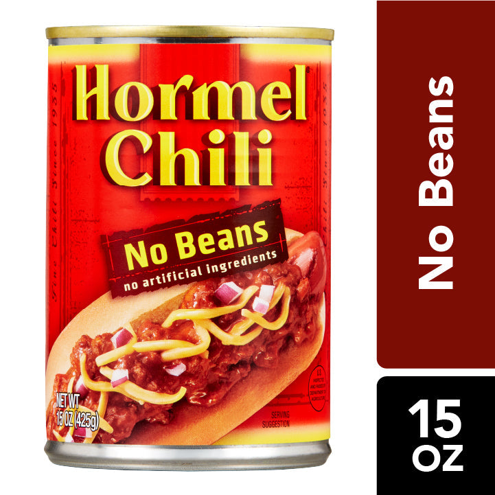 Hormel No Bean Chili; 15 Ounce; 12 Per Case