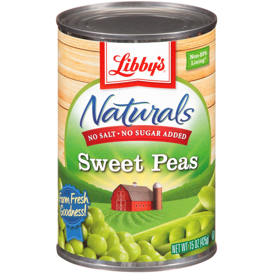 Libby's Seneca Low Sodium Sweet Peas; 15 Ounces; 24 Per Case