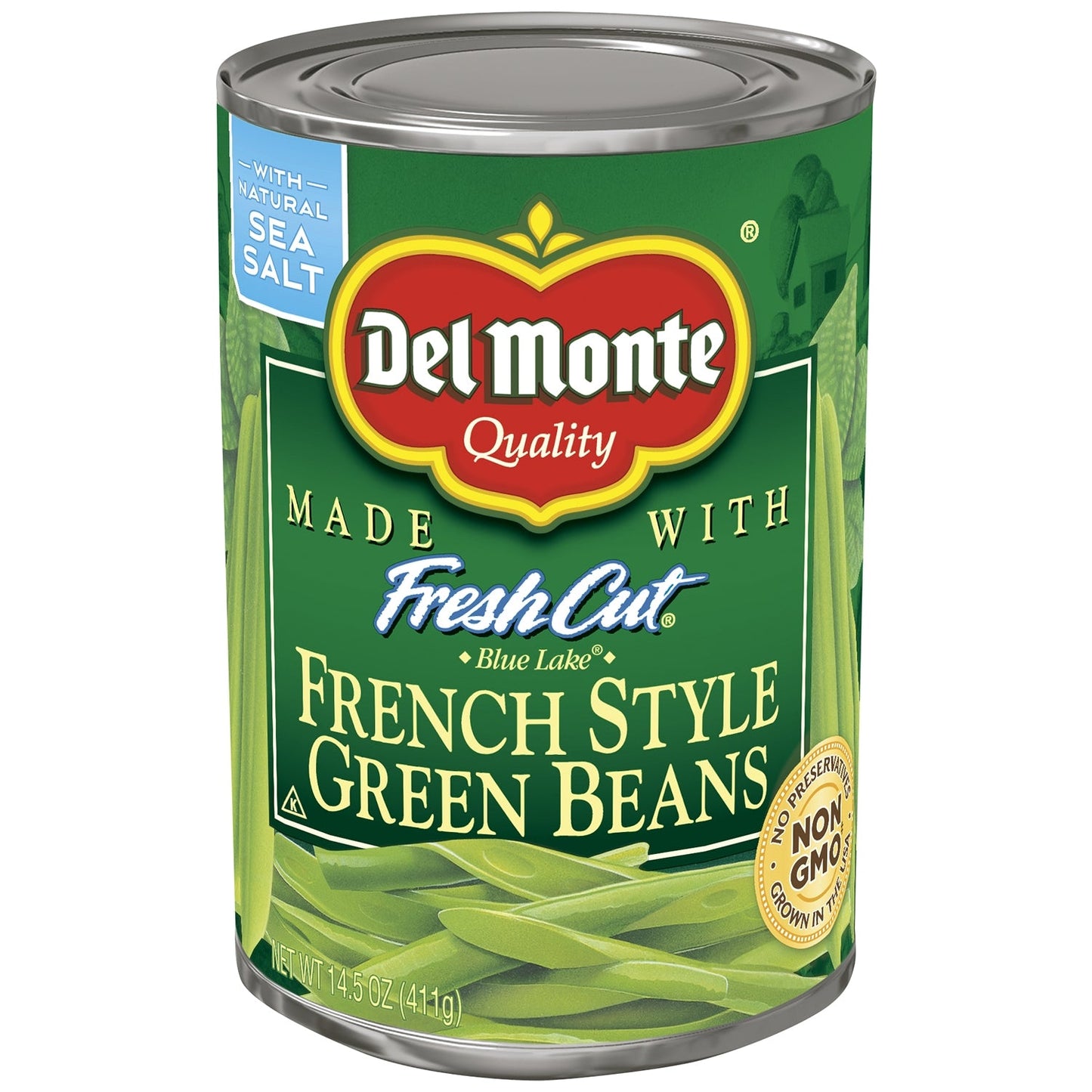 Del Monte Vegetable French Style Cuts Green Bean; 14.5 Ounces; 24 Per Case
