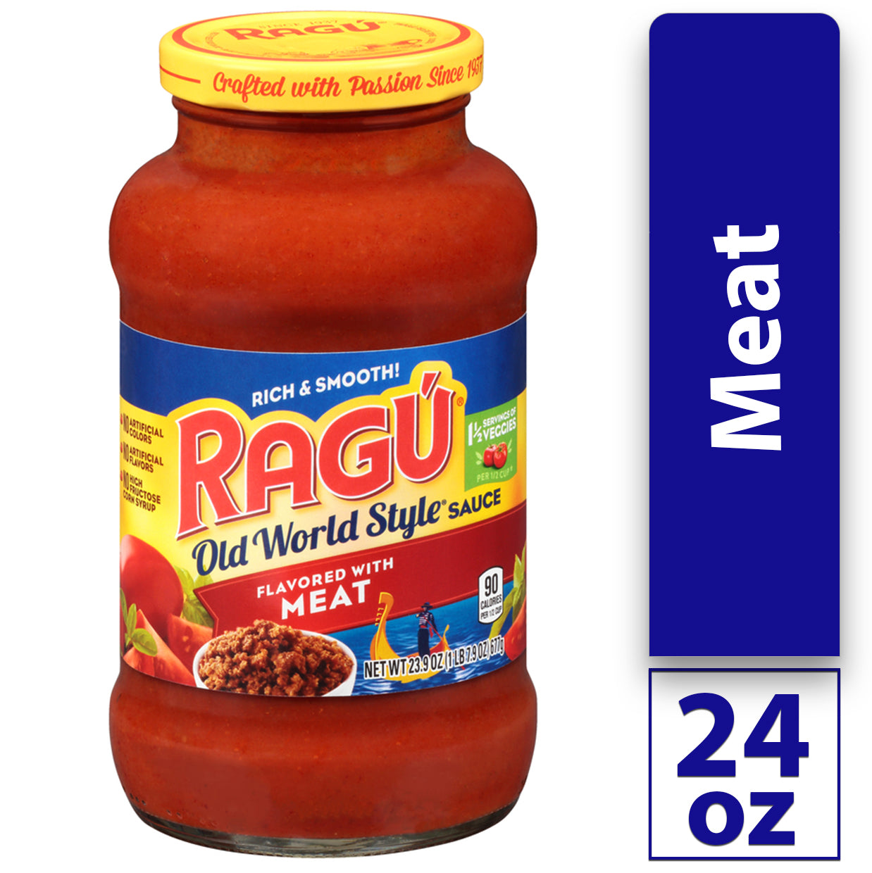 Ragu Sauce W/Meat; 23.9 Ounces; 12 Per Case