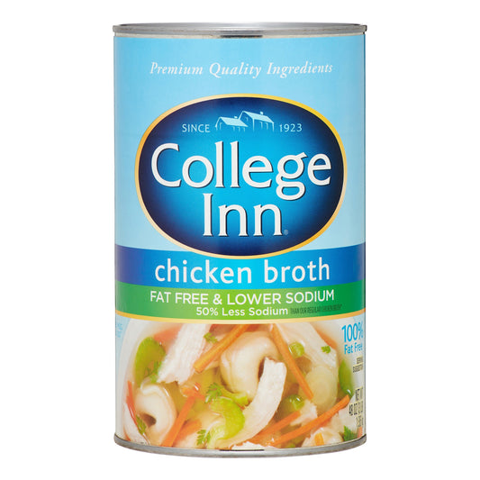 College Inn Broth Chicken Low Sodium Fat Free; 48 Ounce; 12 Per Case