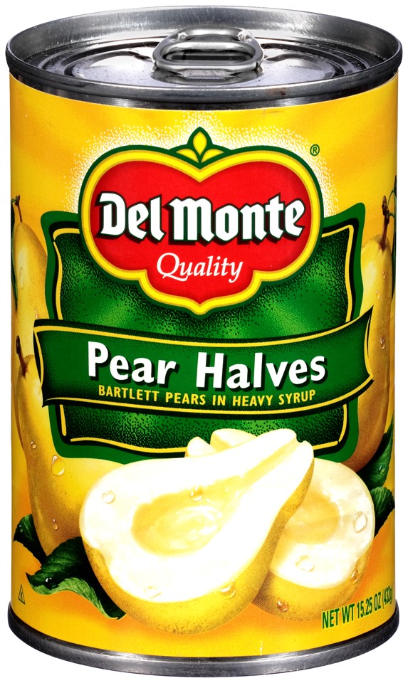 Del Monte In Heavy Syrup Half Pear; 15.25 Ounces; 12 Per Case