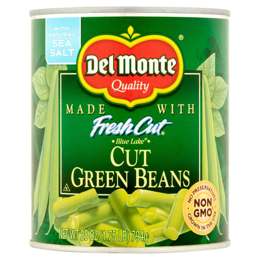 Del Monte Cut Green Beans; 28 Ounces; 6 Per Case