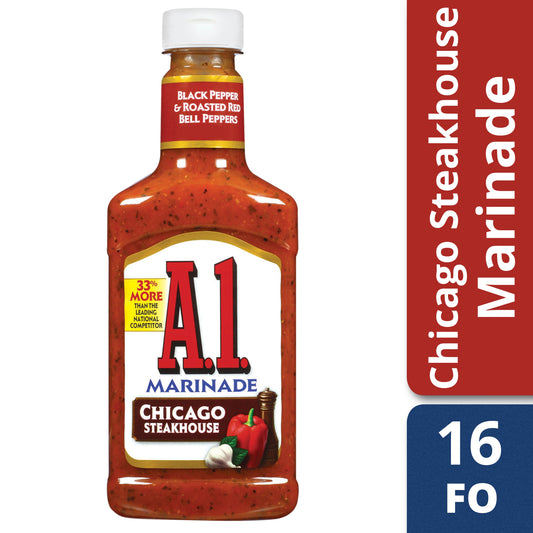 A.1. Chicago Steakhouse Marinade Steak Sauce Bottle; 16 Fluid Ounce; 6 Per Case - High Mart Wholesale