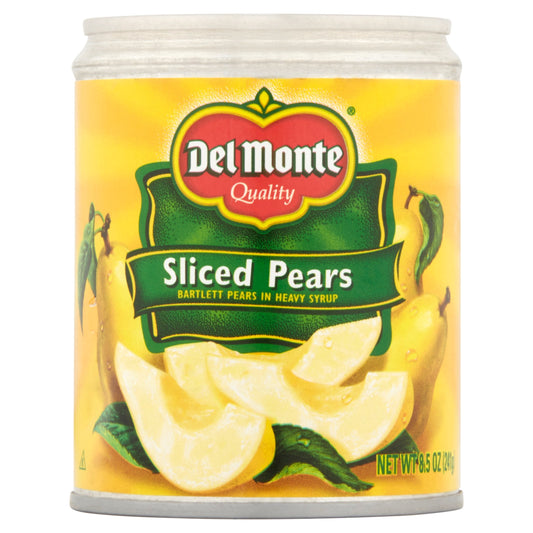 Del Monte Pears Sliced; 8.5 Ounces; 12 Per Case