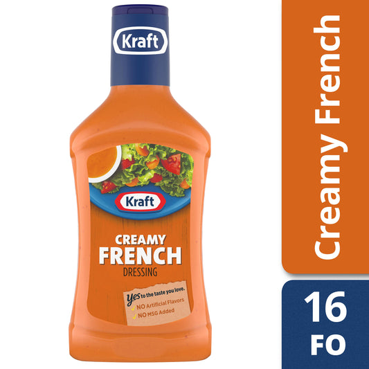 Kraft Creamy French Dressing Bottle; 16 Fluid Ounce; 6 Per Case