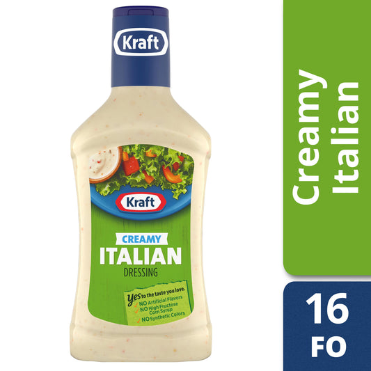 Kraft Creamy Italian Dressing Bottle; 16 Fluid Ounce; 6 Per Case