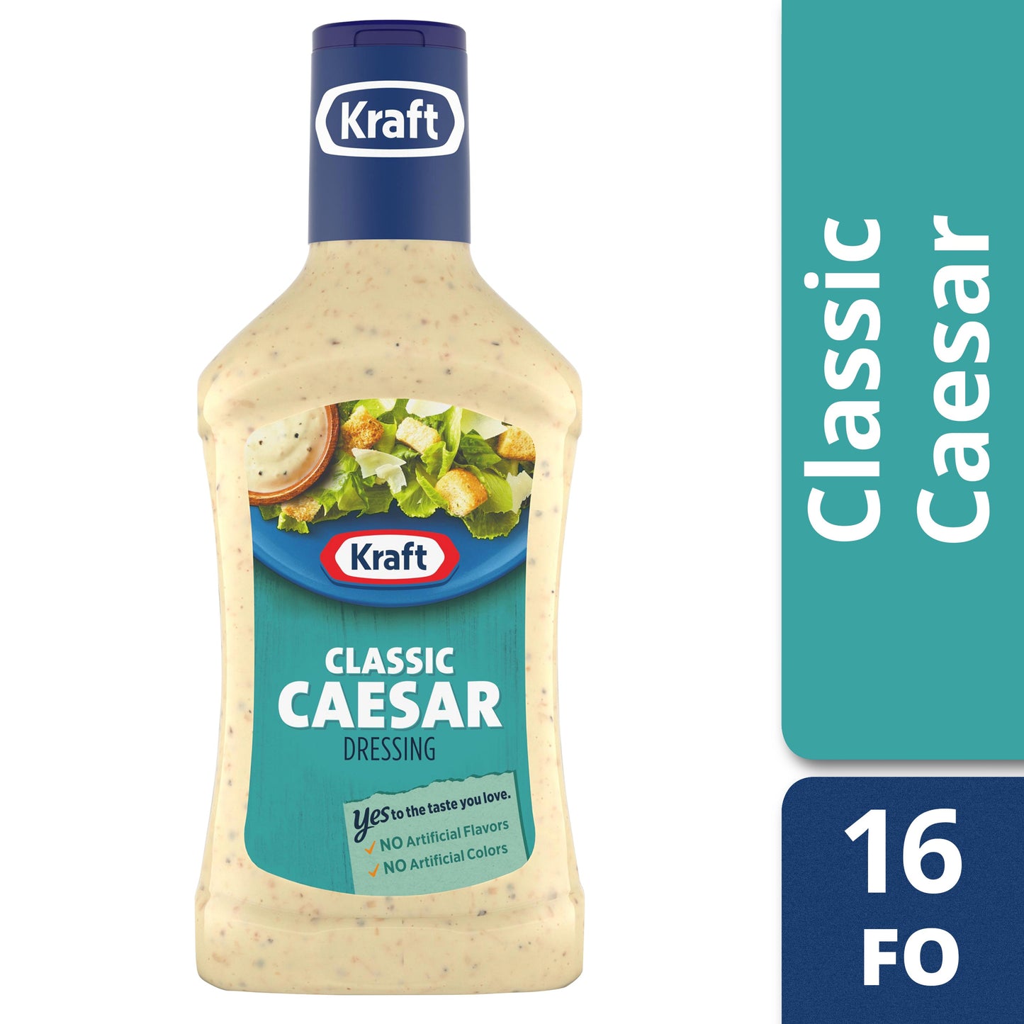 Kraft Classic Caesar Dressing Bottle; 16 Fluid Ounce; 6 Per Case