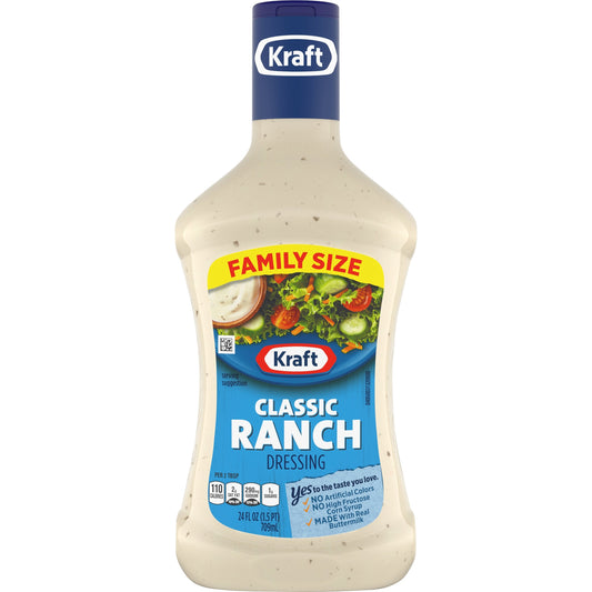 Kraft Ranch Dressing Bottle; 24 Fluid Ounce; 6 Per Case