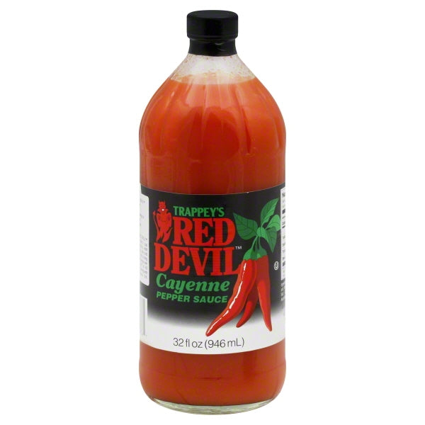 Trappey Red Devil Hot Sauce Bottle; 32 Fluid Ounce; 12 Per Case - High Mart Wholesale