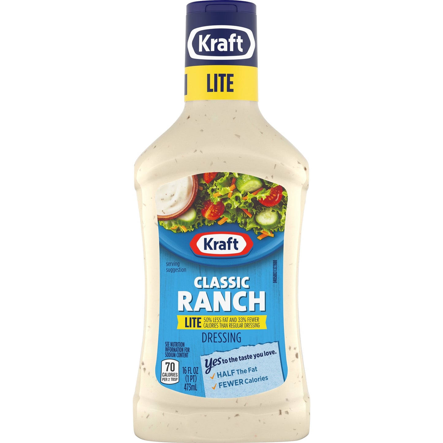 Kraft Light Done Right Ranch Dressing Bottle; 16 Fluid Ounce; 6 Per Case