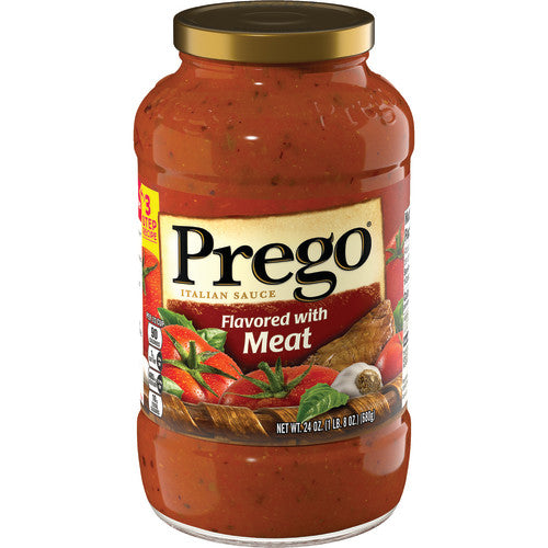 Prego Sauce Spaghetti Meat Flavored; 24 Ounces; 12 Per Case - High Mart Wholesale