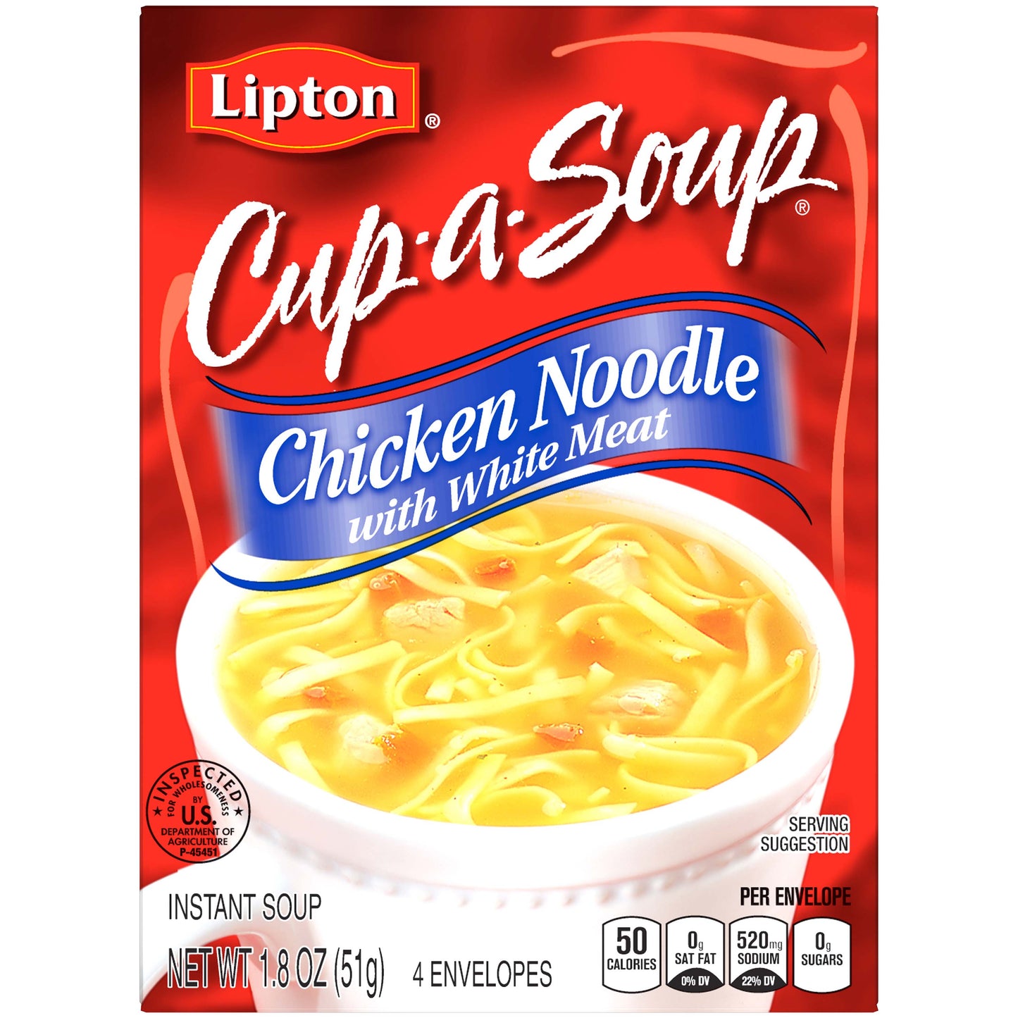 Lipton Cup Of Soup Chicken Noodle Pouch; 1.8 Ounce; 24 Per Case