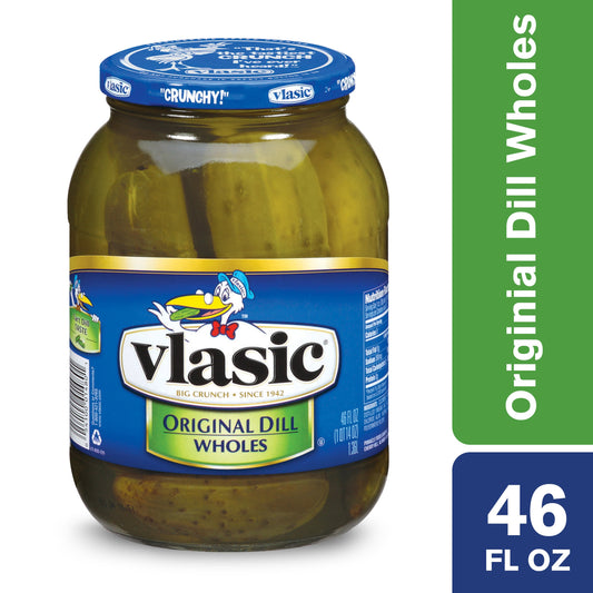 Vlasic Dill Original Pickle Whole Jar; 46 Fluid Ounce; 6 Per Case - High Mart Wholesale