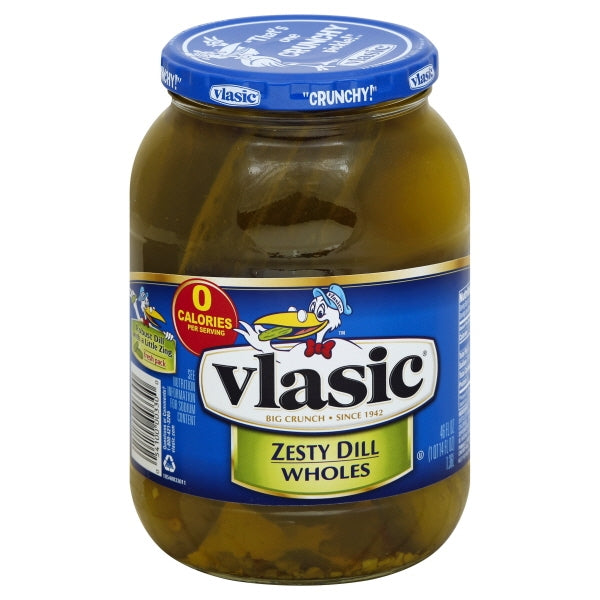 Vlasic Dill Zesty Pickle Whole Jar; 46 Fluid Ounce; 6 Per Case - High Mart Wholesale