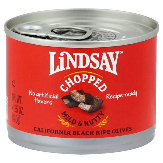 Lindsay Olive Chopped Retail Domestic; 4.25 Ounces; 24 Per Case - High Mart Wholesale